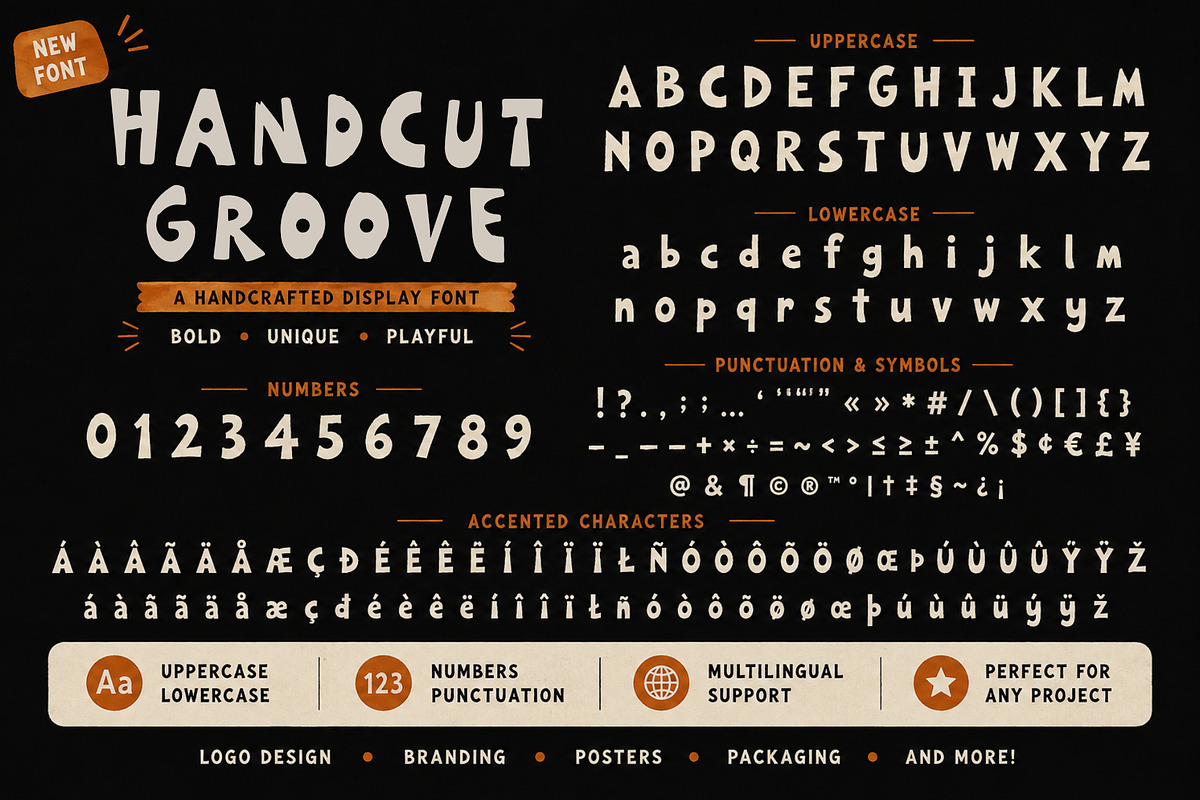 Handcut Groove, a Sans Serif Font by LetterStock (Photo 7 of 7)