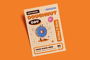 Doughnut Day Flyer Template, a Flyer Template by VictorThemes