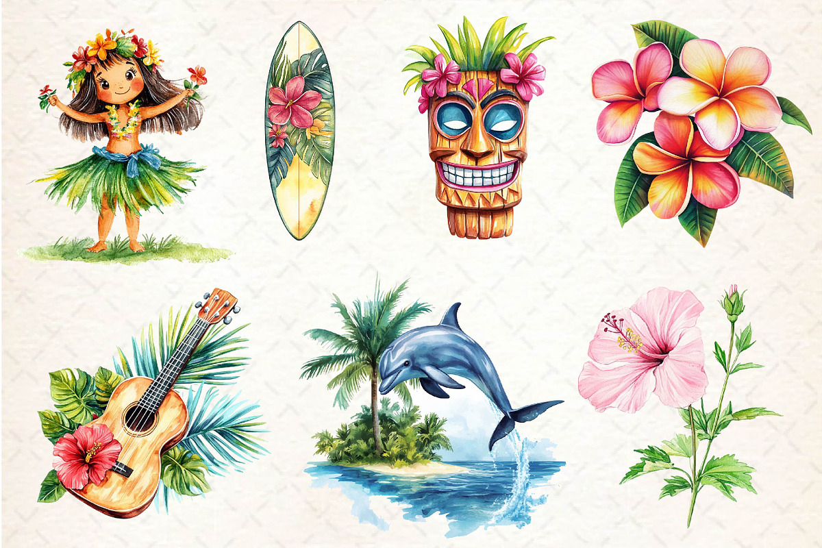 Summer in Hawaii Clipart, an Illustration by Dream Creation (Photo 5 of 5)