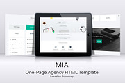 MIA One-Page Agency HTML Template, a Bootstrap Template by Elegrad Design Agency (Thumbnail 1 of 2)