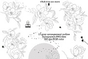 Magnolia Graphic Collection, a Decorative Illustration by Elly Studio (Thumbnail 5 of 14)