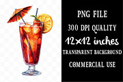 Cocktail Clipart PNG Bundle, an Illustration by Designking (Thumbnail 4 of 5)