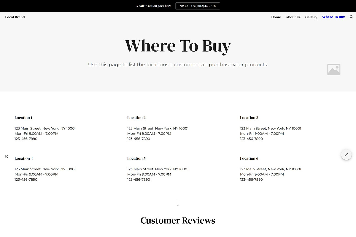 Local Brand 1 | GoogleSite Wireframe, a Templates & Theme by Template Heaven (Photo 3 of 4)