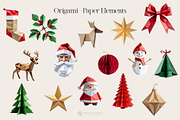 Christmas Origami Paper Elements, a Graphic by Youandigraphics (Thumbnail 7 of 10)