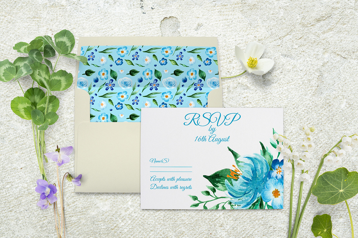 Birth of Watercolor Flower Set, a Decorative Illustration by Astarte_design (Photo 8 of 9)