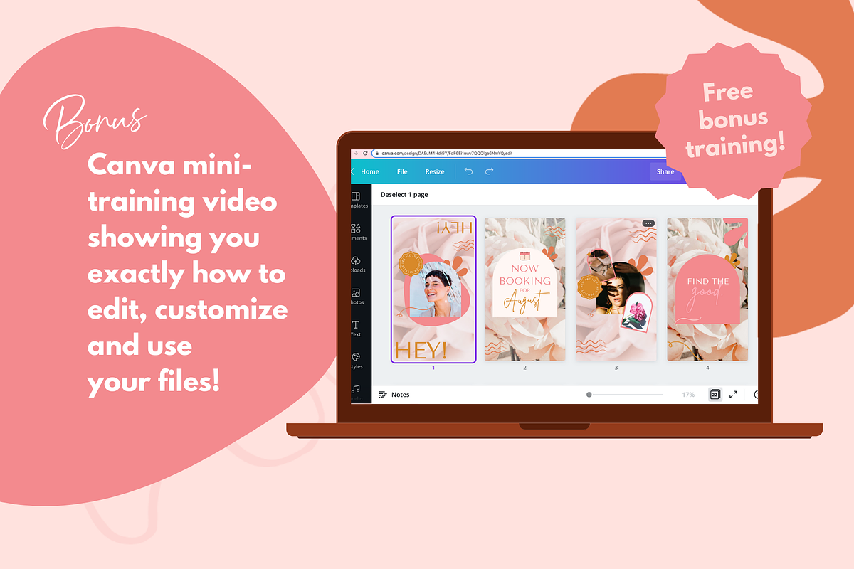 Boho Canva Instagram Story Templates, a Social Media Template by Kurly Creative (Photo 9 of 11)
