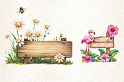 Summer Day Wooden Sign Clipart, an Illustration by Dream Creation (Thumbnail 6 of 6)