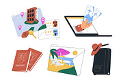 Tourism, summer holiday travel set, an Object Illustration by Good Studio (Thumbnail 1 of 6)