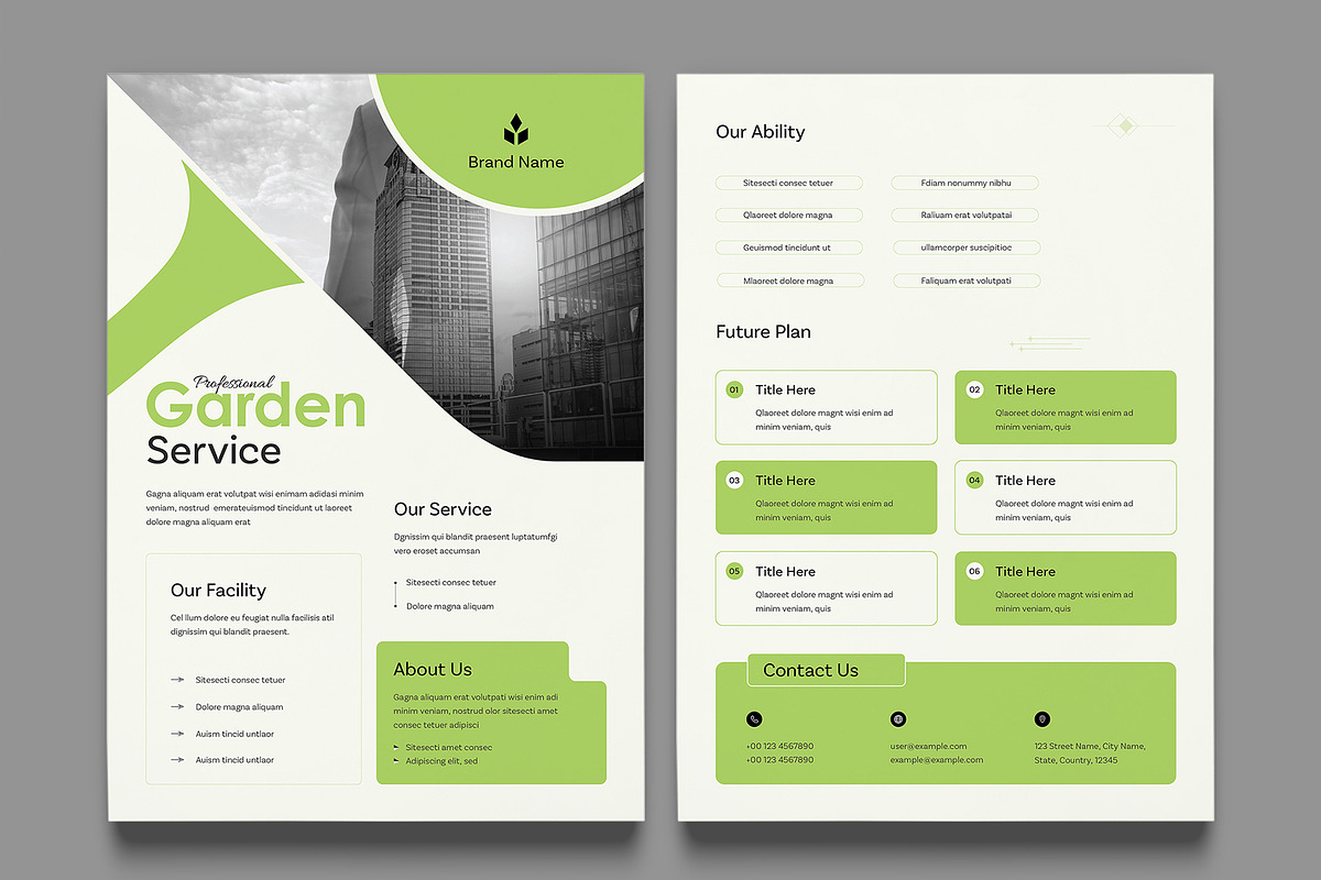 Two Page Garden Service Flyer, a Flyer Template by White Graphic (Photo 2 of 2)