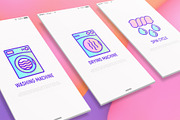 Laundry Service | 16 Thin Line Icons, an Outline Icon by Alex Blogoodf (Thumbnail 2 of 11)