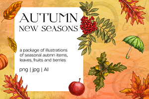 Autumn. New season Illustration Pack