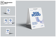 A-Frame Sign Board Mockup Set, an Advertising Mockup by Gatamotion (Thumbnail 1 of 5)