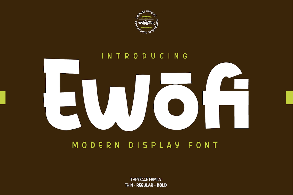 Ewofi, a Sans Serif Font by twinstd (Photo 1 of 13)