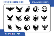 Eagle Solid Icon Set, a Solid Icon by Fontmine Studio (Thumbnail 1 of 3)