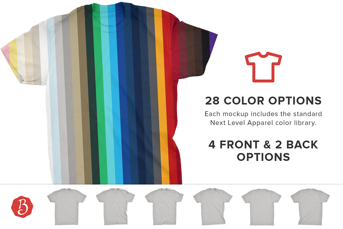 Next Level Cotton T-Shirt Mockups, a Shirt Mockup by Brent Galloway (Photo 2 of 5)
