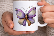 Whimsical Spring Butterfly Clipart, a Seasonal Illustration by Canvas Craft (Thumbnail 5 of 7)