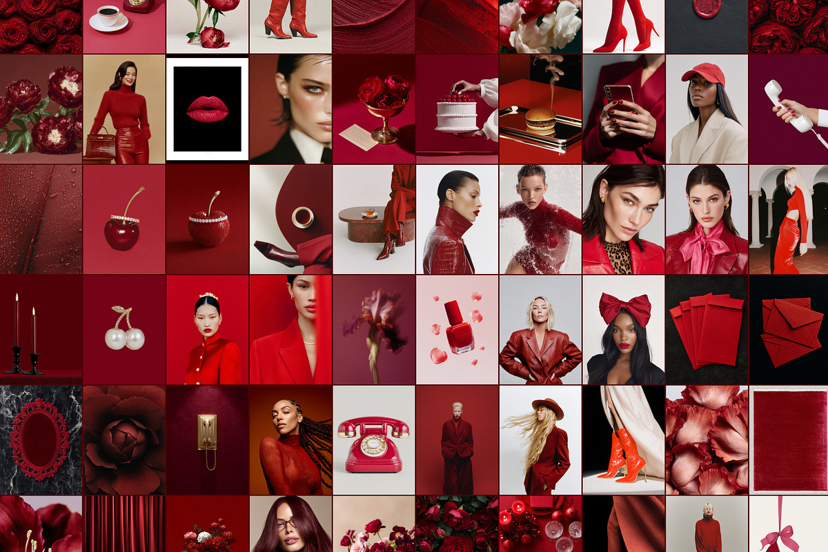 Bold Moody Red Aesthetic Stock Image, a Beauty & Fashion Photo by Make Stories Studio (Photo 7 of 8)