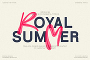 Royal Summer - Cool Display Typeface, a Sans Serif Font by SilverStag Type Foundry (Thumbnail 1 of 18)