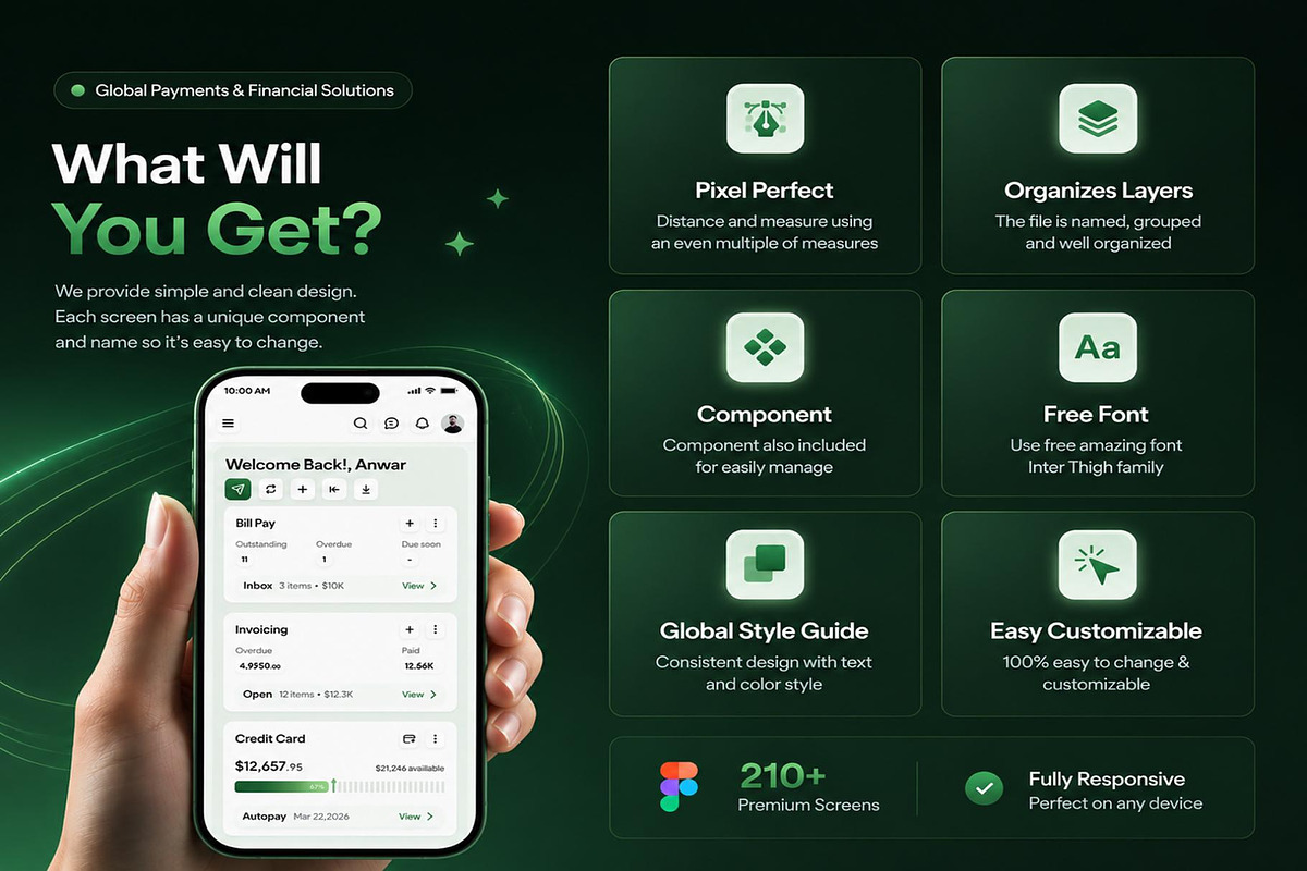 Financial Global Payment Website UI, an UI Kit Template by Lumina_ui_ux202 (Photo 3 of 3)