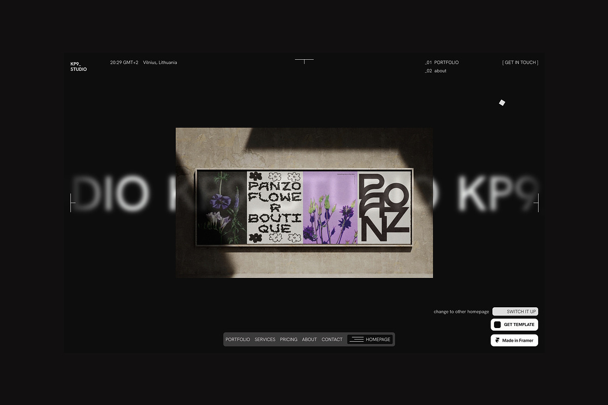 KP9_ - Multi-Layout Framer Portfolio, a HTML Template by THE WALL. (Photo 2 of 6)