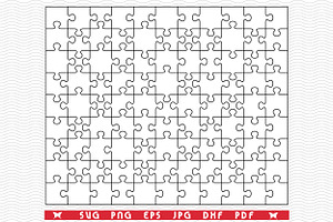 SVG White Puzzle, Separate Parts, a Pattern Graphic by DesignStudioRM