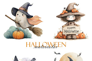 Cute & Spooky Watercolor Halloween