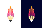 Modern Gradient City Pencil Logo, a Branding & Logo Template by Artnivora.Std (Thumbnail 3 of 3)