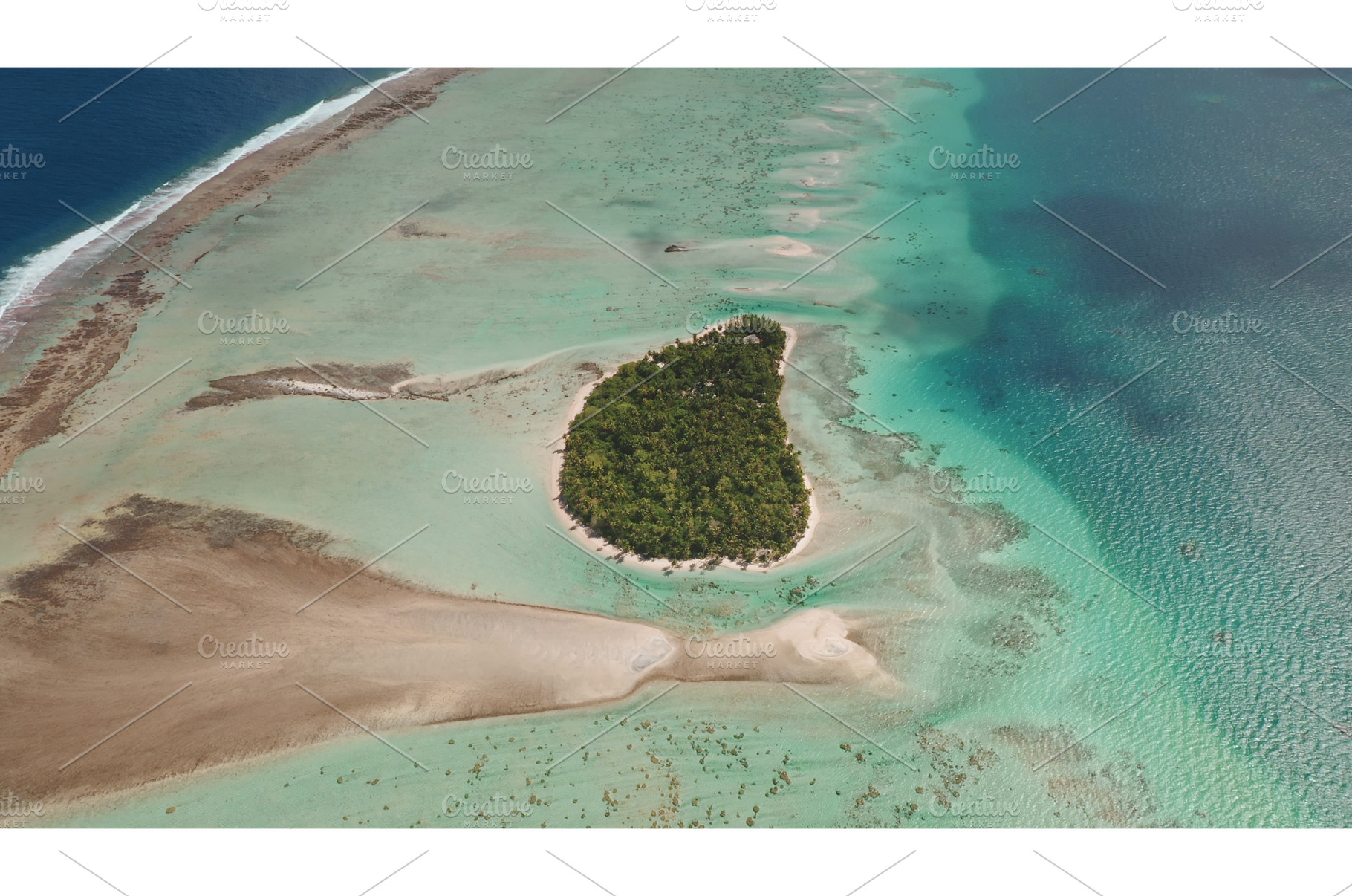 Tikehau island emerging from the, a Nature Photo by Goinyk