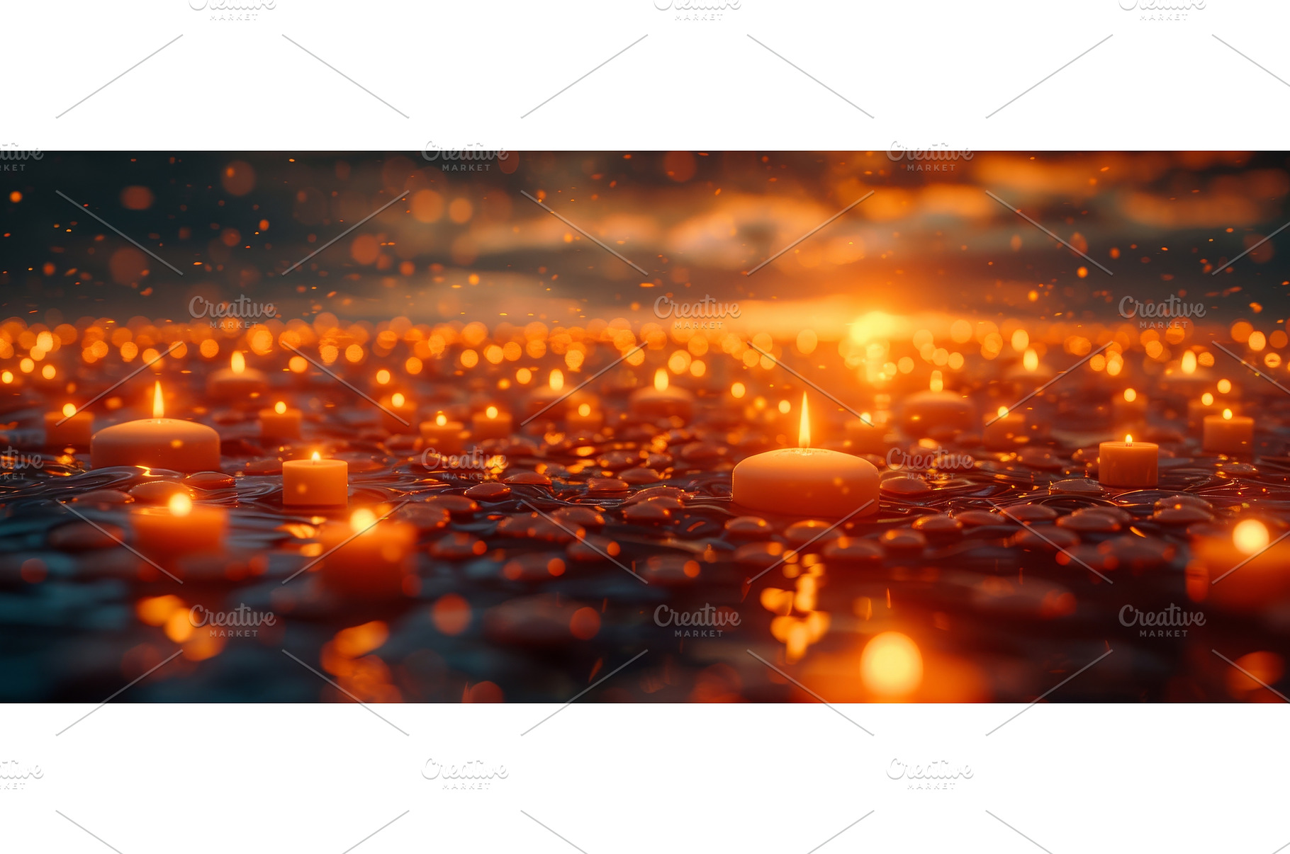 Candle Flames In The Dark - A, a Background Photo by ZinetroN