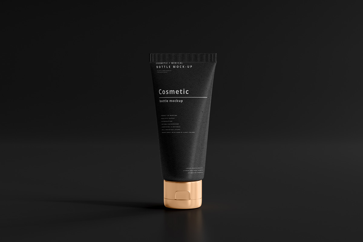 Dark Cosmetic Branding Mockups, a Cups & Container Mockup by pmvch (Photo 15 of 86)