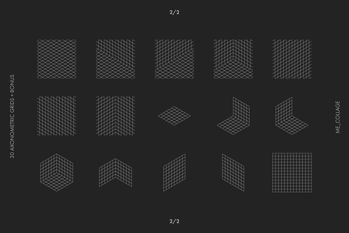 30 Vector Isometric Grids, an Object Graphic by ME_COLLAGE (Photo 9 of 11)