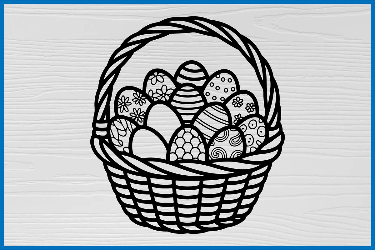 20 Easter Egg Basket Silhouette Set, a Decorative Illustration by Artivon (Photo 3 of 4)