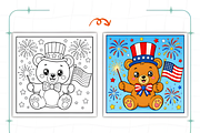 4th of July Bold and Easy Coloring, a Seasonal Illustration by Ink Gallery (Thumbnail 4 of 8)