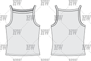 Y2K High Neck Tank Fashion Flat, a Shirt Mockup by haydenwentworth (Thumbnail 1 of 3)