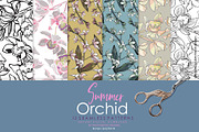 Summer Orchids Seamless Patterns, a Pattern Graphic by Sketchbook Designs (Thumbnail 3 of 9)