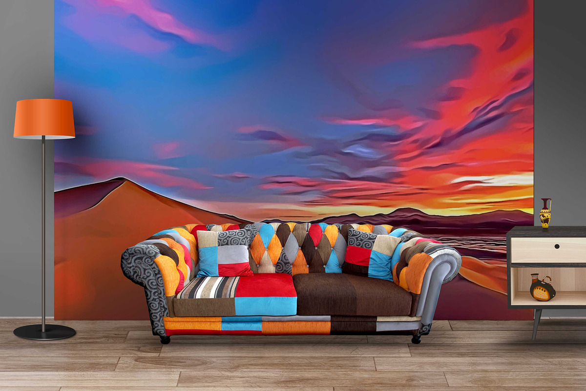 oil painting panorama of the desert, a Background Graphic by AAN Seamless Shop (Photo 3 of 6)