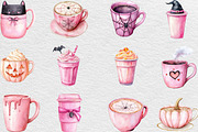 Pink Halloween Coffee Sublimation, an Illustration by Black Bird Studio (Thumbnail 4 of 6)