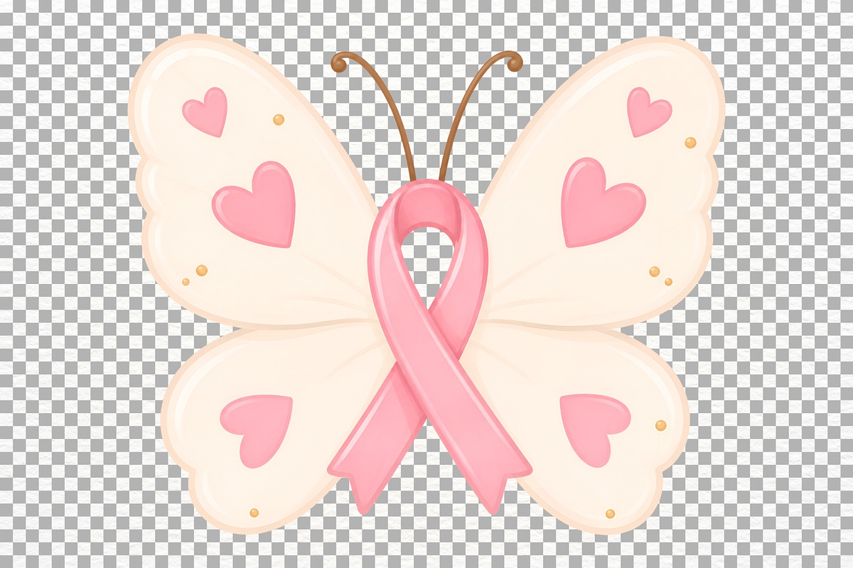 Breast Cancer Awareness Clipart Bow, a Seasonal Illustration by SugarCloudStudioArt (Photo 5 of 5)