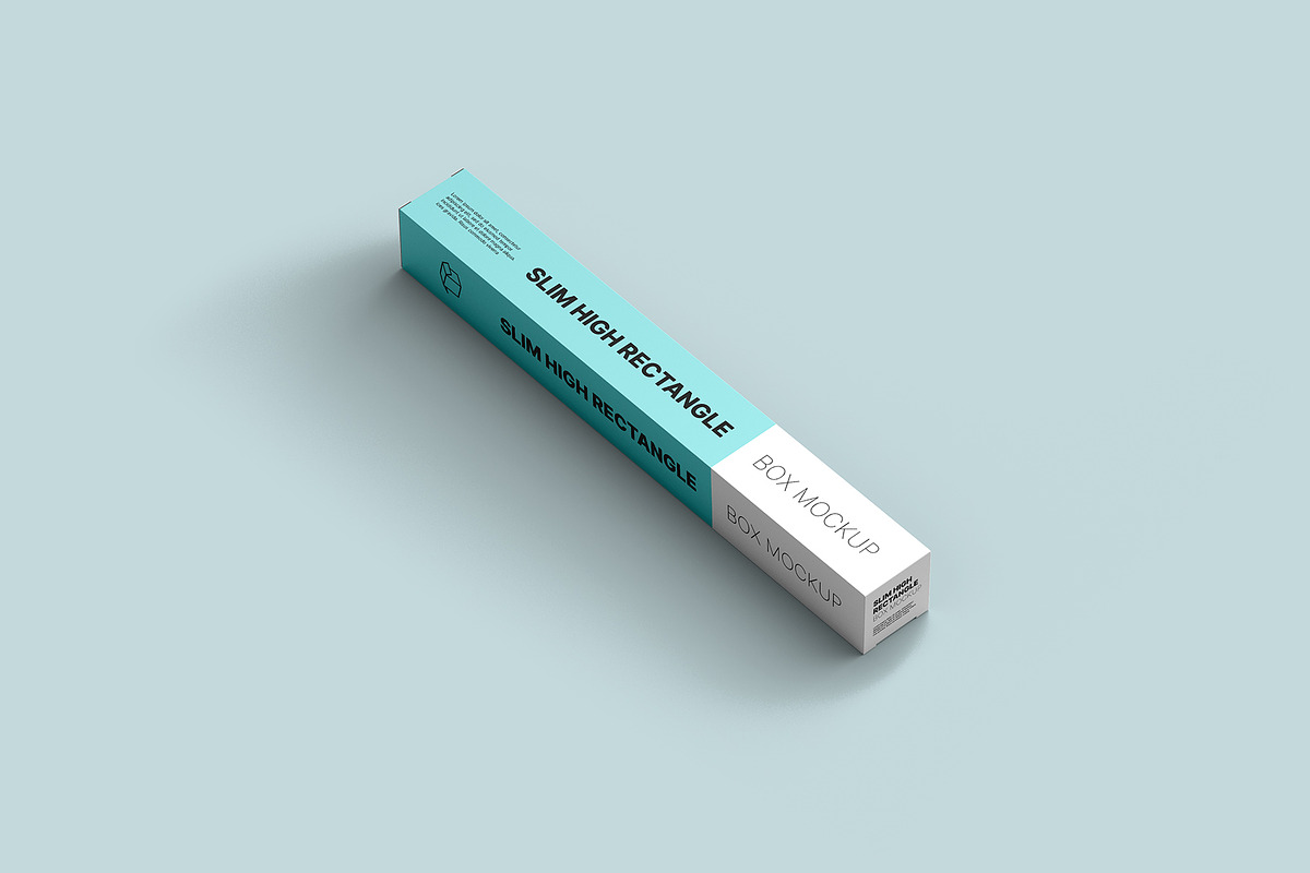 Slim High Rectangle Box Mockups, a Packaging Mockup by Illusiongraphic (Photo 8 of 19)