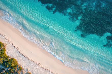 Stunning view of a white sand beach, a Photo by Iftikhar Alam