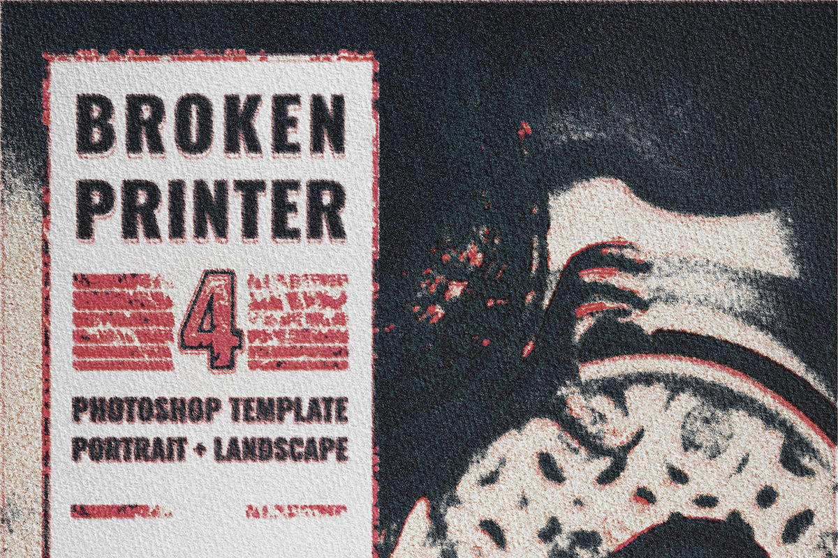 Broken Printer 4 PSD Template, a Layer Style Add-On by bbymedia.store (Photo 8 of 39)