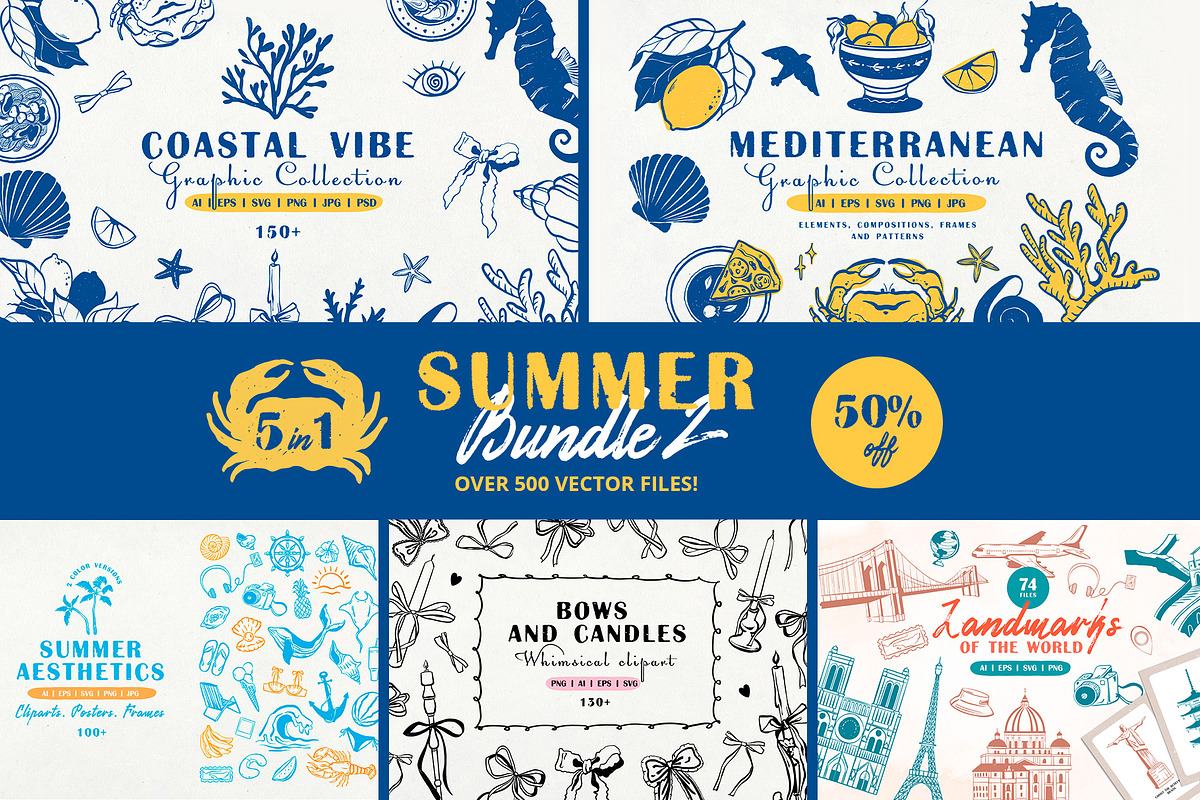 Summer Bundle 2. Vector. 50% off!, an Object Graphic by VerAna (Photo 1 of 6)
