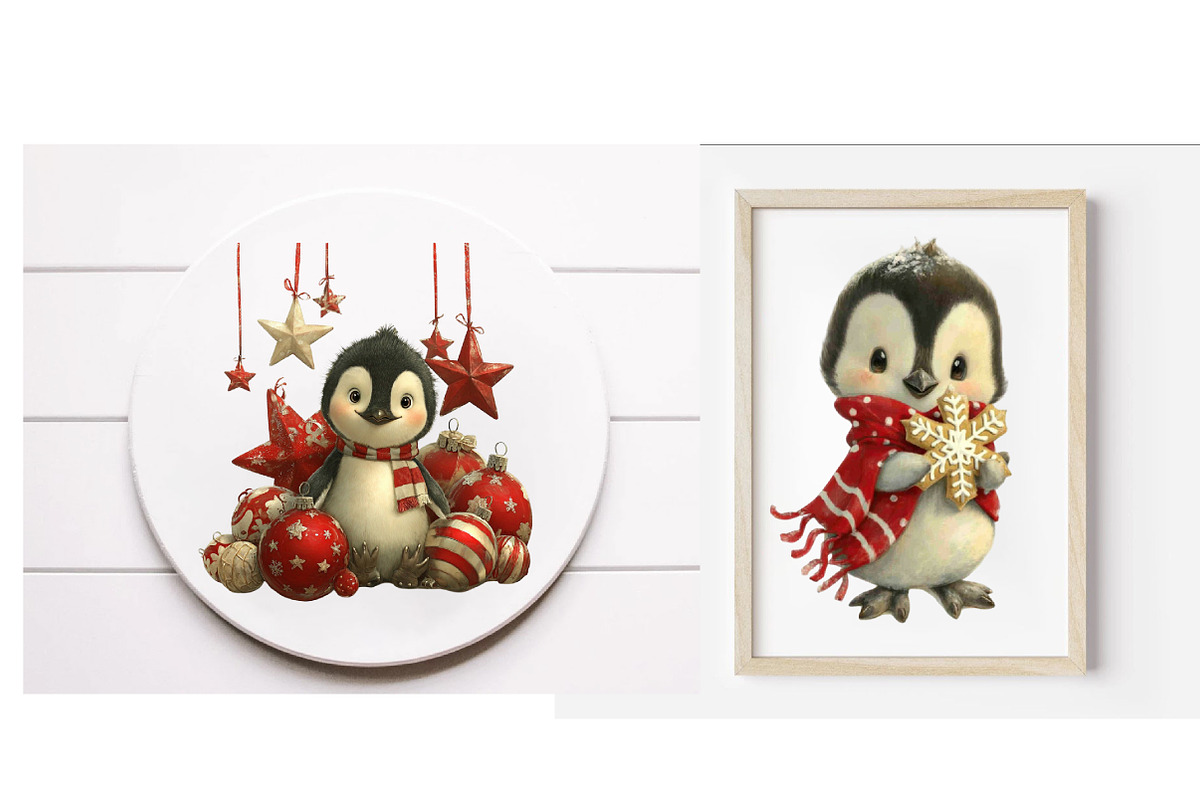 Christmas Penguin Clipart, an Illustration by Designworld (Photo 4 of 6)