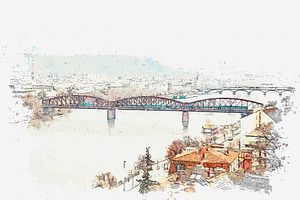 Traditional view in Prague
