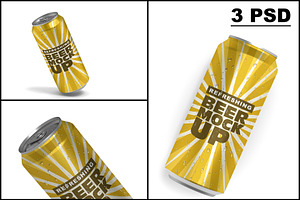 Beer Can Mockup, a Product Mockup by mockupbuys