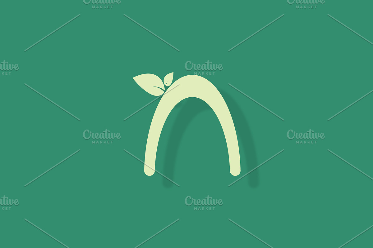 Green N Letter Logo with Leaf Accent, a Branding & Logo Template by Salman Shop (Photo 2 of 4)