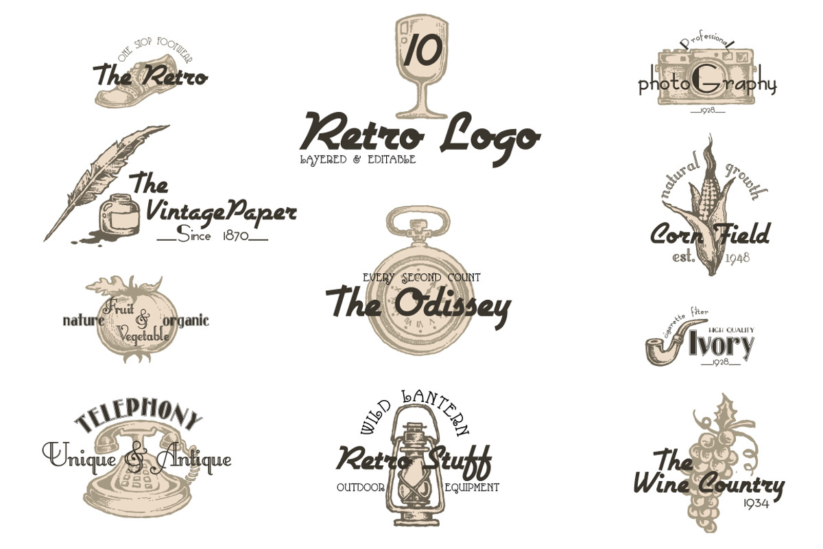 33 Retro Object + 10 Logo, an Object Graphic by NStudio (Photo 2 of 5)