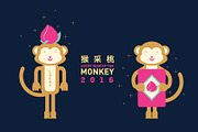 Auspicious Monkey Year 2016, an Illustration by Rejoice Creative Assets (Thumbnail 1 of 2)