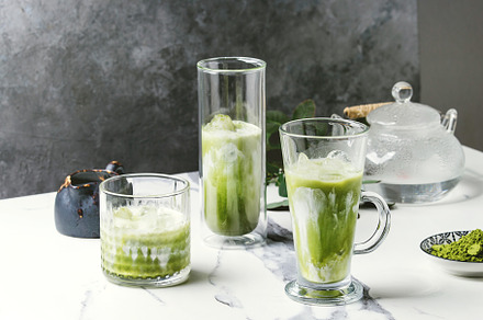 Matcha iced latte featuring matcha, latte, and tea, a Food & Drink Photo by Natasha Breen