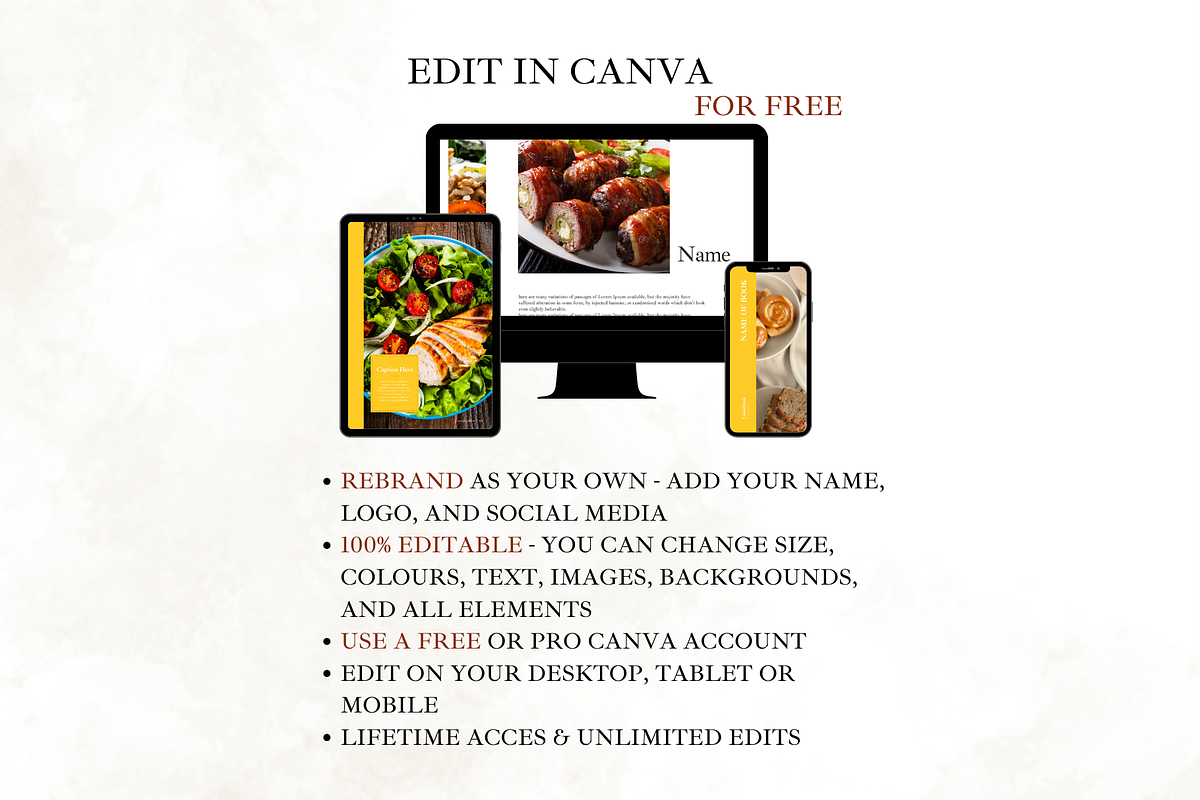 Aesthetic Cookbook Canva Template, a Presentation Template by Digital By Nikoleta (Photo 9 of 9)